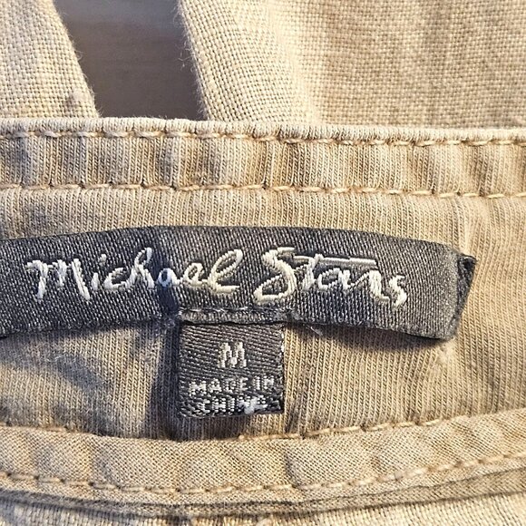 Michael Stars Women’s Linen Pants Beige M Drawstring Coastal Cowgirl Clean Girl - Picture 4 of 12